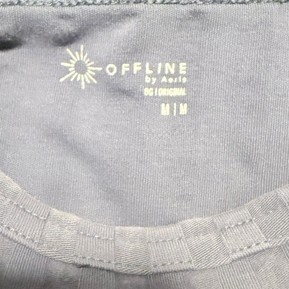 Aerie Lavender Striped Blouse - Picture 2 of 5